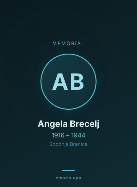 Memorial portrait of Angela Brecelj