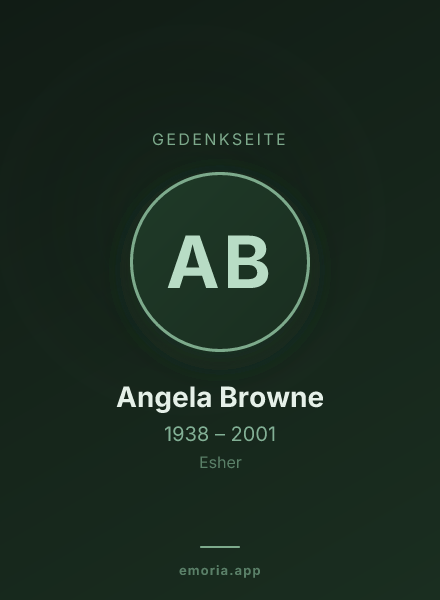 Gedenkportrait von Angela Browne