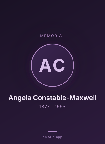 Memorial portrait of Angela Constable-Maxwell