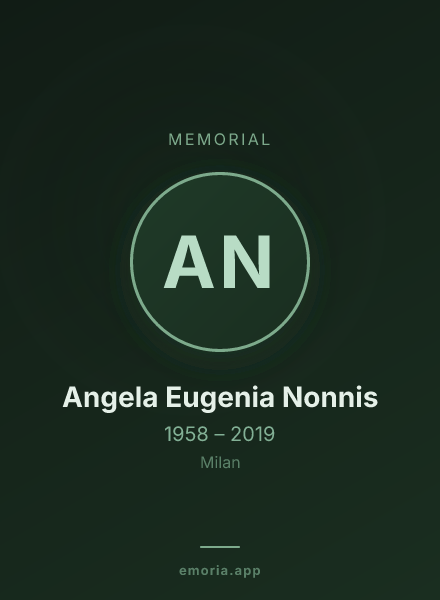 Memorial portrait of Angela Eugenia Nonnis