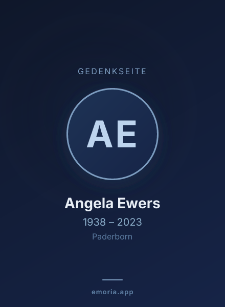 Gedenkportrait von Angela Ewers