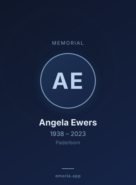 Memorial portrait of Angela Ewers