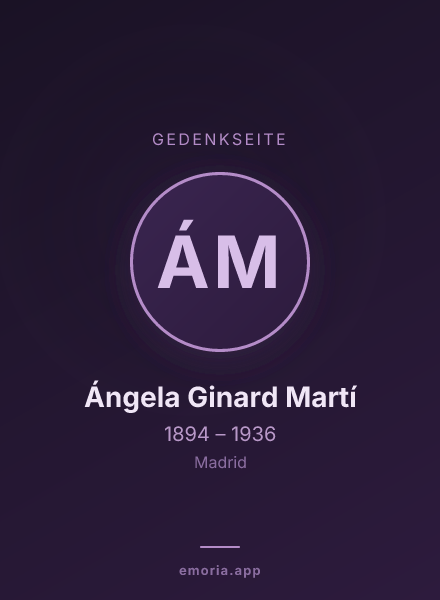 Gedenkportrait von Ángela Ginard Martí