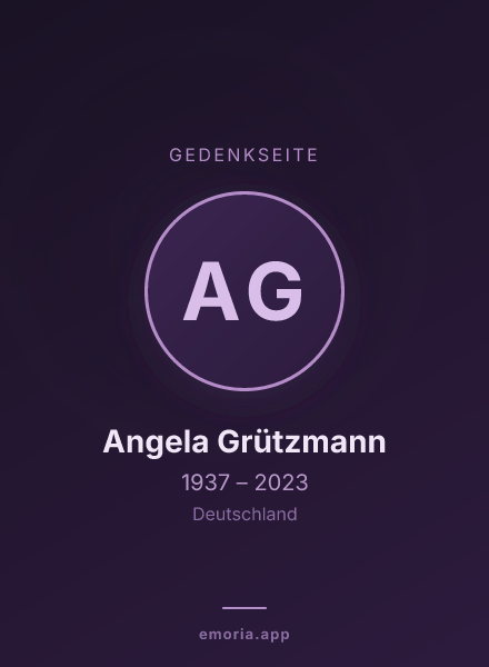 Gedenkportrait von Angela Grützmann