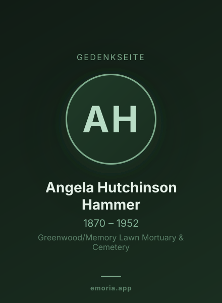 Gedenkportrait von Angela Hutchinson Hammer