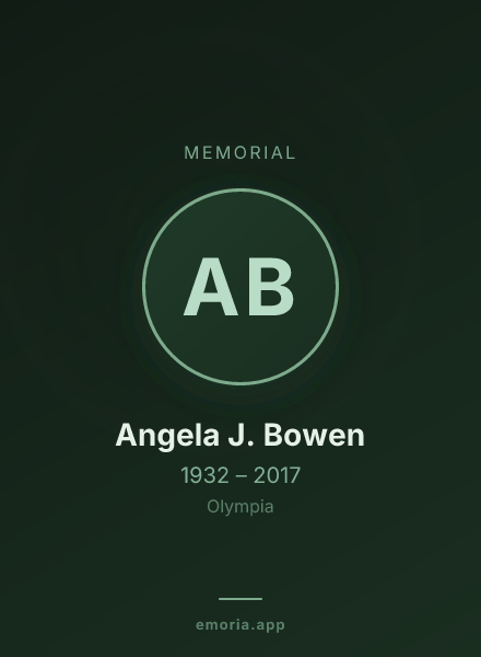 Memorial portrait of Angela J. Bowen