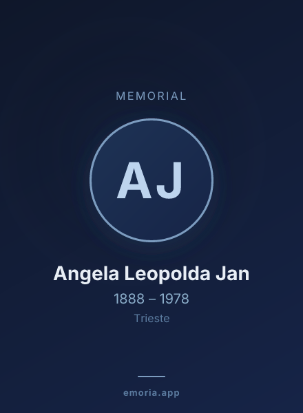 Memorial portrait of Angela Leopolda Jan