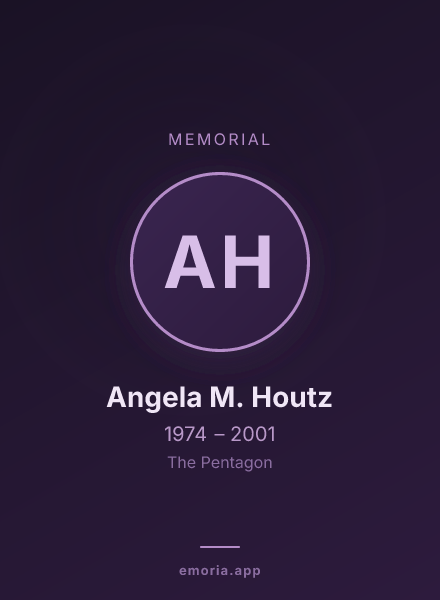 Memorial portrait of Angela M. Houtz