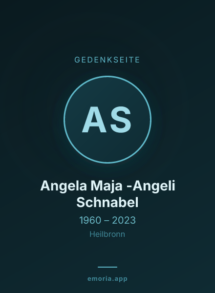 Gedenkportrait von Angela Maja -Angeli Schnabel