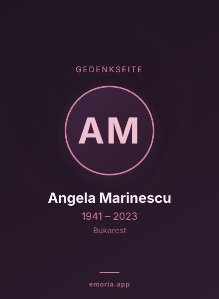 Gedenkportrait von Angela Marinescu