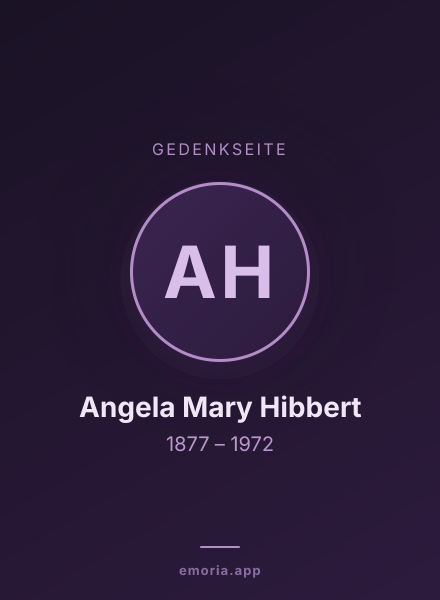 Gedenkportrait von Angela Mary Hibbert