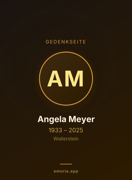 Gedenkportrait von Angela Meyer