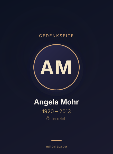 Gedenkportrait von Angela Mohr