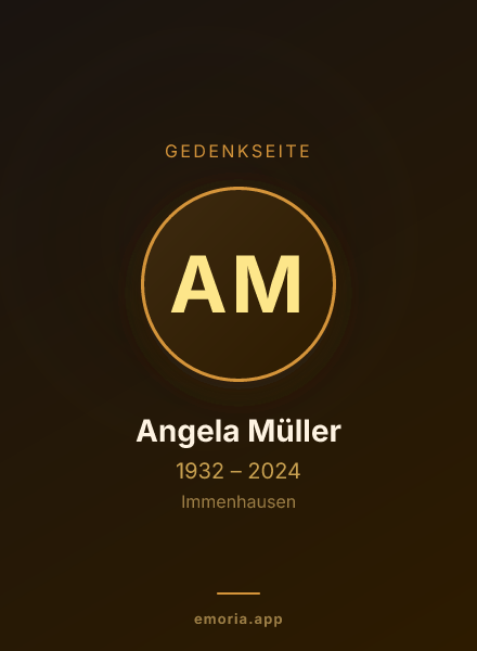 Gedenkportrait von Angela Müller