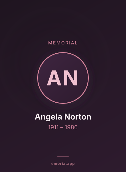 Memorial portrait of Angela Norton