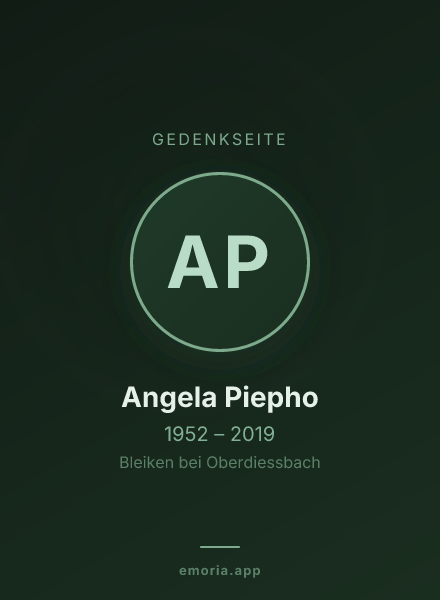 Gedenkportrait von Angela Piepho