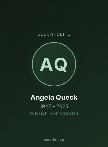 Gedenkportrait von Angela Queck