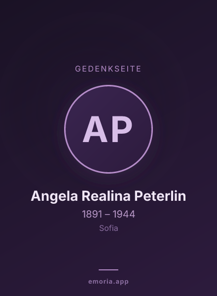 Gedenkportrait von Angela Realina Peterlin