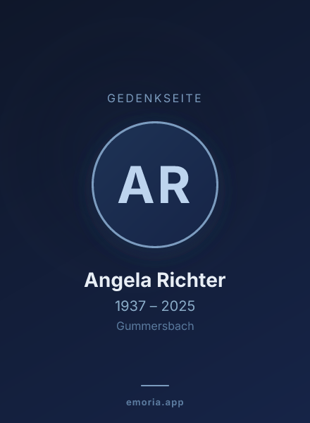 Gedenkportrait von Angela Richter