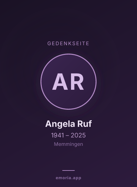 Gedenkportrait von Angela Ruf