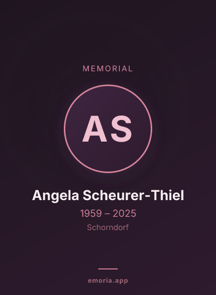Memorial portrait of Angela Scheurer-Thiel