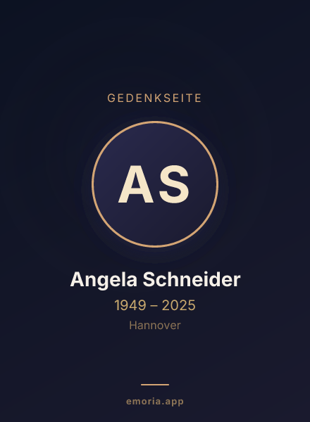 Gedenkportrait von Angela Schneider