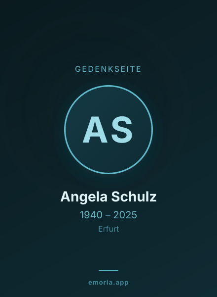 Gedenkportrait von Angela Schulz