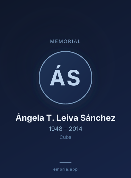 Memorial portrait of Ángela T. Leiva Sánchez