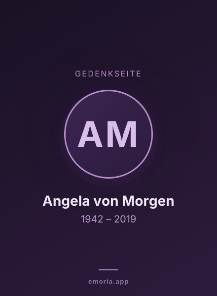 Gedenkportrait von Angela von Morgen