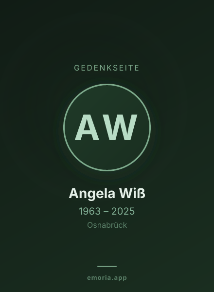 Gedenkportrait von Angela Wiß