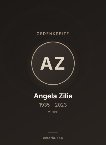 Gedenkportrait von Angela Zilia
