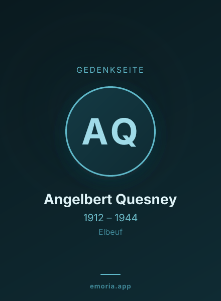 Gedenkportrait von Angelbert Quesney