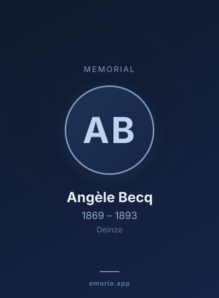 Memorial portrait of Angèle Becq