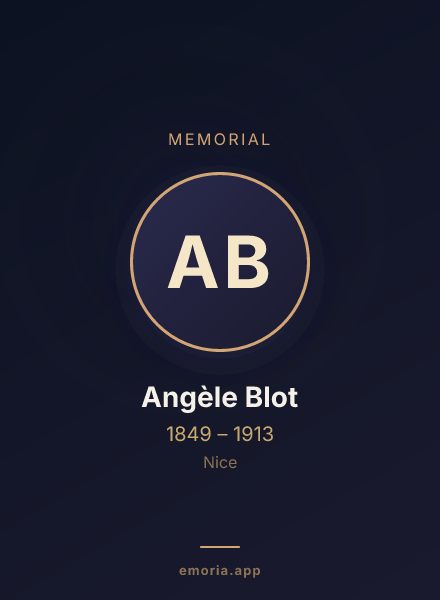 Memorial portrait of Angèle Blot