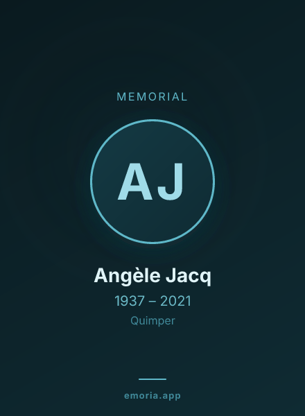 Memorial portrait of Angèle Jacq