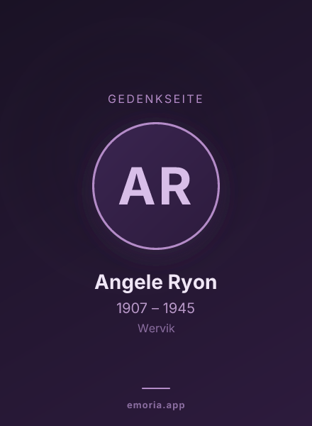 Gedenkportrait von Angele Ryon