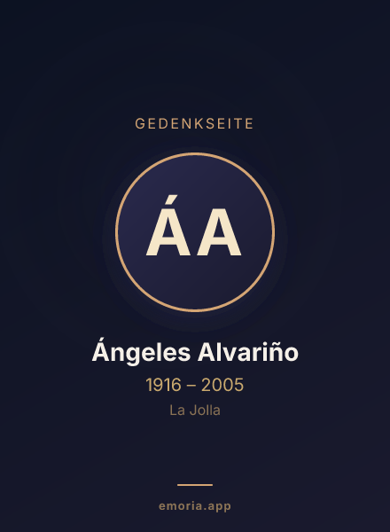Gedenkportrait von Ángeles Alvariño