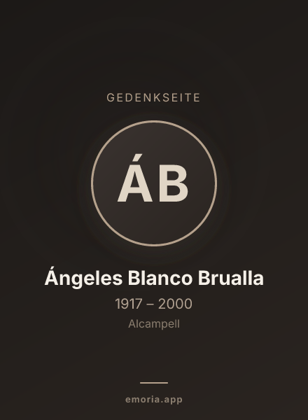 Gedenkportrait von Ángeles Blanco Brualla