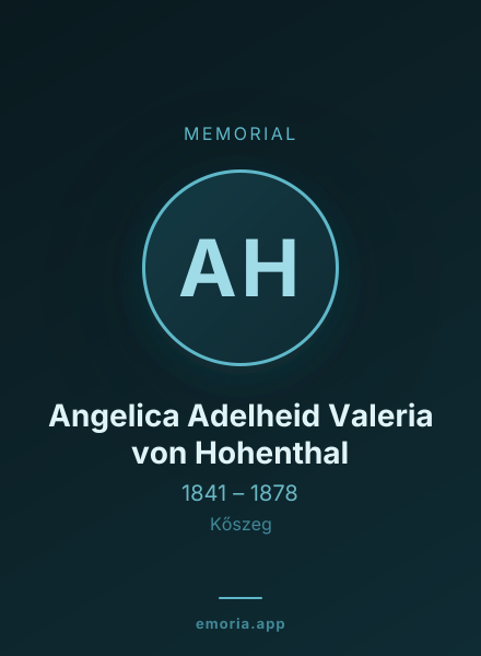 Memorial portrait of Angelica Adelheid Valeria von Hohenthal