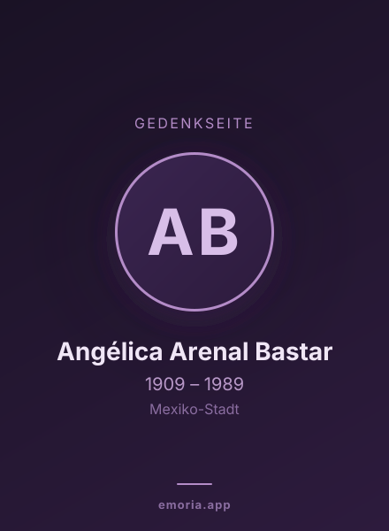 Gedenkportrait von Angélica Arenal Bastar
