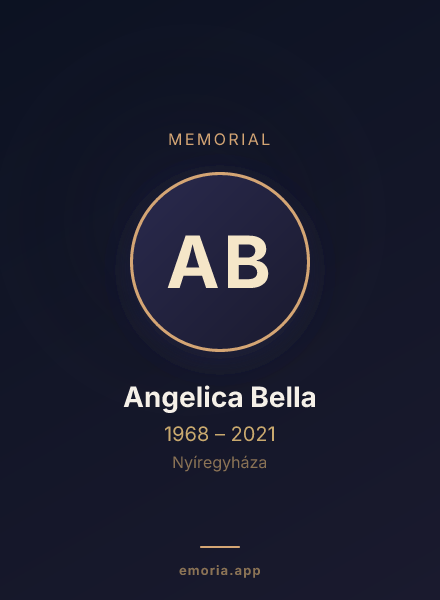 Memorial portrait of Angelica Bella