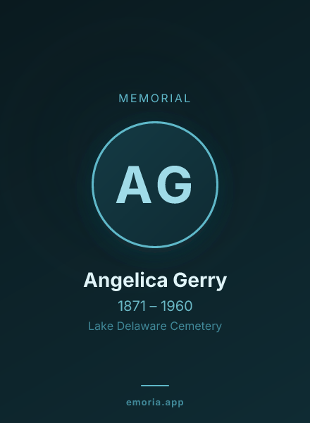 Memorial portrait of Angelica Gerry
