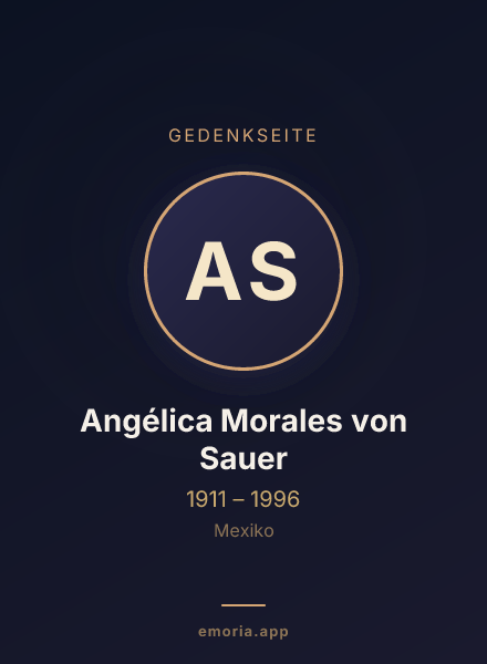 Gedenkportrait von Angélica Morales von Sauer