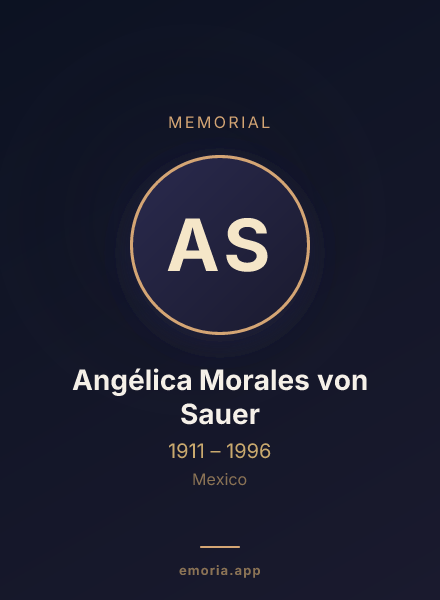 Memorial portrait of Angélica Morales von Sauer