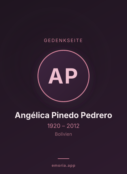 Gedenkportrait von Angélica Pinedo Pedrero
