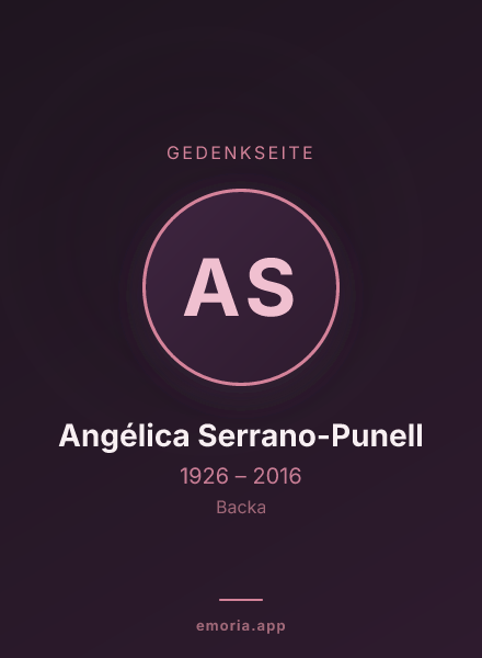 Gedenkportrait von Angélica Serrano-Punell