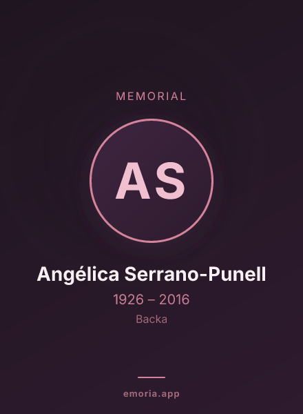 Memorial portrait of Angélica Serrano-Punell