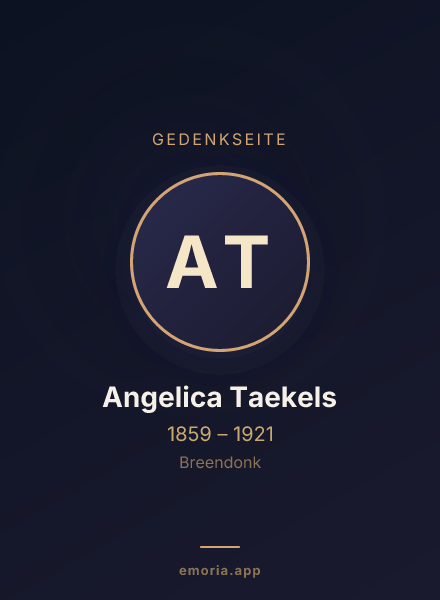 Gedenkportrait von Angelica Taekels