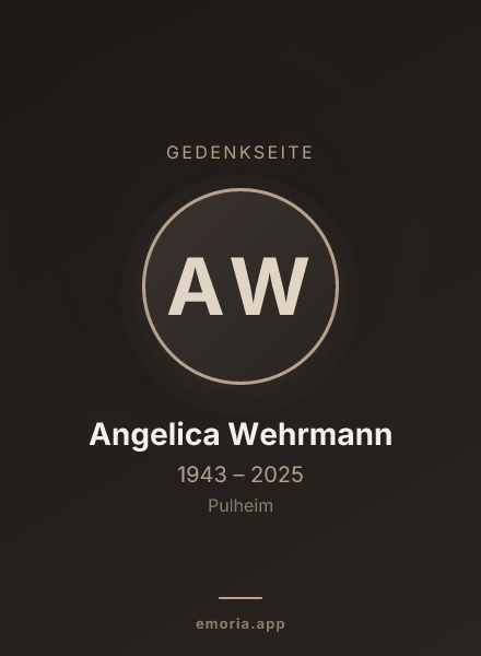 Gedenkportrait von Angelica Wehrmann