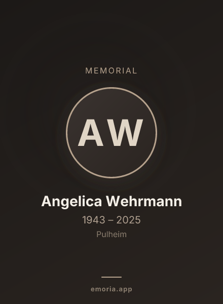Memorial portrait of Angelica Wehrmann
